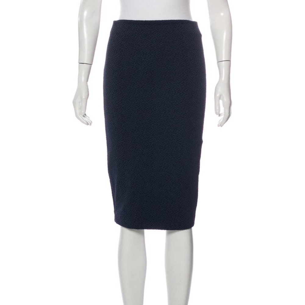 Elizabeth and James Blue Jacquard Pencil Skirt sz 4